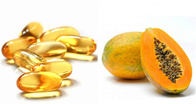 Xóa tan nếp nhăn với vitamin E và đu đủ